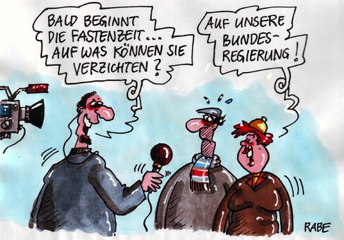 Cartoon: Fastnachtsrummel (medium) by RABE tagged fastenzeit,fastnacht,verzicht,aschermittwoch,enthaltsamkeit,sparen,entschlacken,saftdiät,bundesregierung,kanzlerin,cdu,regierungsarbeit,politikverdrossenheit,euro,krise,bundeskabinett,narren,narrenzeit,opposition,koalition,schwarzgelb,kabinettsbeschluß,kabinettsdebatte,csu,fdp,spd,grüne,linke,parteienlandschaft,bürgerinteressen,diät,diäten,mann,frau,ehepaar,umfrage,befragung,politbarometer,verzichtserklärung,fastenzeit,fastnacht,verzicht,aschermittwoch,enthaltsamkeit,bundeskabinett,bundesregierung,kanzlerin,cdu