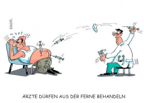 Cartoon: Ferndiagnose (medium) by RABE tagged jens,spahn,bundesgesundheitsminister,cdu,hartz,iv,sozialhilfe,rabe,ralf,böhme,cartoon,karikatur,pressezeichnung,farbcartoon,tagescartoon,ärzte,internet,diagnose,ferne,ferndiagnose,patienten,jens,spahn,bundesgesundheitsminister,cdu,hartz,iv,sozialhilfe,rabe,ralf,böhme,cartoon,karikatur,pressezeichnung,farbcartoon,tagescartoon,ärzte,internet,diagnose,ferne,ferndiagnose,patienten