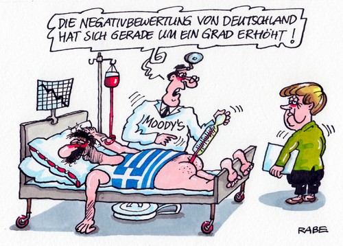 Cartoon: Fieber (medium) by RABE tagged griecheland,griechenlandhilfe,athen,hellas,papademos,finanzchefs,schäuble,eu,euro,eurokrise,schulden,schuldenschnitt,rettungsschirm,schuldenerlass,banken,kredit,rückzahlung,krediterlass,gläubiger,börse,steuerzahler,euroaustritt,austritt,eurozone,geduld,geduldsfaden,faden,garn,fiskalpakt,eurobond,iwf,rösler,fdp,wirtschaftsminister,eurokommission,spekulation,rating,ratingagentur,moodys,merkel,kanzlerin,cdu,krankenhaus,krankenstation,krankenbett,arzt,oberarzt,visite,tropf,infussion,diagramm,fieber,fieberthermometer,grad,temperatur,temperaturerhöhung,schieber,bewertung,negativbewertun,bonität