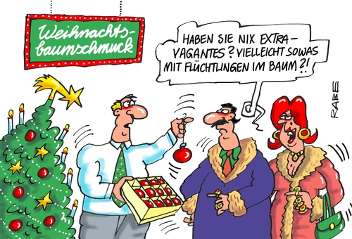 Flüchtlinge auf Baum