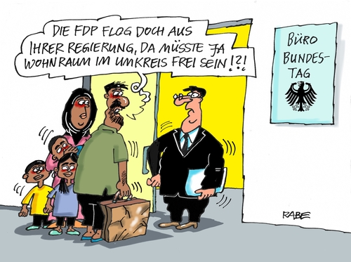 Cartoon: Flüchtlingsunterkunft (medium) by RABE tagged flüchtlingsdrama,mittelmeer,flüchtlinge,bootpeople,schlepper,schleuser,rabe,ralf,böhme,cartoon,karikatur,pressezeichnung,farbcartoon,tagescartoon,eu,europa,flüchtlingspolitik,flüchtlingsunterkunft,berlin,bundestag,ausländer,flüchtlingshilfe,flüchtlingspaket,merkel,kanzlerin,fdp,wohnraum,ungarn,orban,syrien,flüchtlingsdrama,mittelmeer,flüchtlinge,bootpeople,schlepper,schleuser,rabe,ralf,böhme,cartoon,karikatur,pressezeichnung,farbcartoon,tagescartoon,eu,europa,flüchtlingspolitik,flüchtlingsunterkunft,berlin,bundestag,ausländer,flüchtlingshilfe,flüchtlingspaket,merkel,kanzlerin,fdp,wohnraum,ungarn,orban,syrien