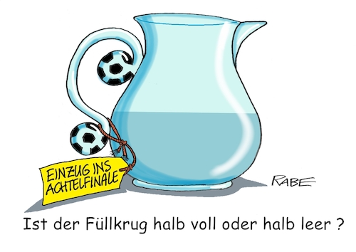 Cartoon: Fülliges (medium) by RABE tagged katar,fußball,wm,weltmeisterschaft,füllkrug,achtelfinale,rabe,ralf,böhme,cartoon,karikatur,pressezeichnung,farbcartoon,tagescartoon,einzug,krug,glas,halbvoll,halbleer,sport,katar,fußball,wm,weltmeisterschaft,füllkrug,achtelfinale,rabe,ralf,böhme,cartoon,karikatur,pressezeichnung,farbcartoon,tagescartoon,einzug,krug,glas,halbvoll,halbleer,sport