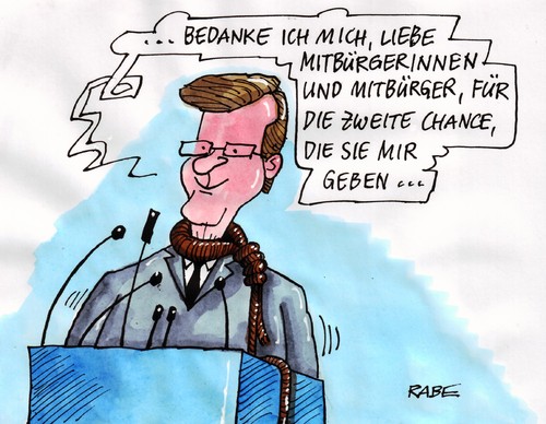 Cartoon: Galgenvogel (medium) by RABE tagged wulff,bundespräsident,staatsoberhaupt,cdu,affäre,privatkredit,pressefreiheit,transparenz,chefredakteur,bild,diekmann,bildzeitung,mailbox,anruf,geerkens,urlaub,florida,galgen,galgenvogel,galgenstrick,schlinge,chance,wulff,staatsoberhaupt,affäre,pressefreiheit,transparenz,chefredakteur,bild,diekmann,bildzeitung,mailbox