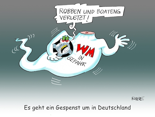 Cartoon: Geisterstunde (medium) by RABE tagged fußball,wm,russland,gespenst,bayern,münchen,verletzungen,boateng,robben,rabe,ralf,böhme,cartoon,tagescartoon,farbcartoon,pressezeichnung,geist,geisterstunde,deutschland,gefahr,fußball,wm,russland,gespenst,bayern,münchen,verletzungen,boateng,robben,rabe,ralf,böhme,cartoon,tagescartoon,farbcartoon,pressezeichnung,geist,geisterstunde,deutschland,gefahr