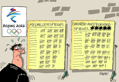 Cartoon: Gespiegeltes (medium) by RABE tagged china,peking,menschenrechte,boykott,winterspiele,olympiade,rabe,ralf,böhme,cartoon,karikatur,pressezeichnung,farbcartoon,tagescartoon,sport,sportler,corona,tv,fernseher,rauswurf,medaille,medaillenspiegel,omikron,spiegel,omikronspiegel,coronaspiegel,wintersport,china,peking,menschenrechte,boykott,winterspiele,olympiade,rabe,ralf,böhme,cartoon,karikatur,pressezeichnung,farbcartoon,tagescartoon,sport,sportler,corona,tv,fernseher,rauswurf,medaille,medaillenspiegel,omikron,spiegel,omikronspiegel,coronaspiegel,wintersport