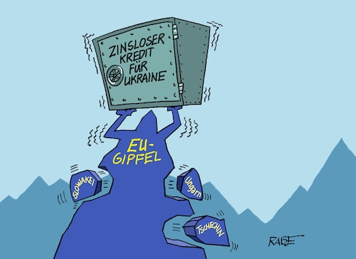 Cartoon: Gipfel (medium) by RABE tagged merz,kanzler,koalition,union,spd,klingbeil,cartoon,karikatur,pressezeichnung,farbcartoon,tagescartoon,haushalt,schulden,eu,europa,brüssel,kredit,ukraine,zahlung,russland,putin,selenskyj,ukrainekrieg,tschechien,ungarn,slowakei,merz,kanzler,koalition,union,spd,klingbeil,cartoon,karikatur,pressezeichnung,farbcartoon,tagescartoon,haushalt,schulden,eu,europa,brüssel,kredit,ukraine,zahlung,russland,putin,selenskyj,ukrainekrieg,tschechien,ungarn,slowakei
