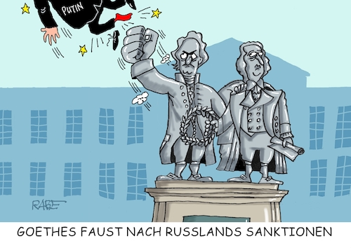 Cartoon: Goethes Faust (medium) by RABE tagged merz,kanzler,koalition,union,spd,klingbeil,cartoon,karikatur,pressezeichnung,farbcartoon,tagescartoon,db,bahn,frühling,frühjahr,frühjahrsputz,ice,zug,blumenkasten,blumenkästen,esc,songcontest,deutschland,russland,sanktionen,goethe,faust,goetheinstitut,schließung,weimar,schiller,denkmal,faustschlag,merz,kanzler,koalition,union,spd,klingbeil,cartoon,karikatur,pressezeichnung,farbcartoon,tagescartoon,db,bahn,frühling,frühjahr,frühjahrsputz,ice,zug,blumenkasten,blumenkästen,esc,songcontest,deutschland,russland,sanktionen,goethe,faust,goetheinstitut,schließung,weimar,schiller,denkmal,faustschlag