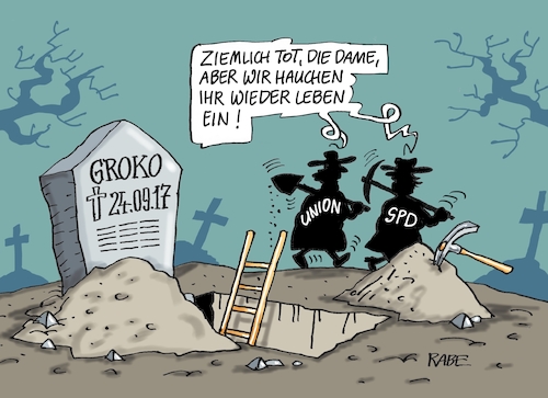 Cartoon: Grabräuber Zwei (medium) by RABE tagged bundestagswahl,fdp,lindner,wer,wem,union,spd,groko,rabe,ralf,böhme,cartoon,karikatur,pressezeichnung,farbcartoon,tagescartoon,sense,tod,hürde,bundestagswahlkampf,schulz,ampel,merkel,seehoffer,sondierung,sondierungsgespräche,cdu,csu,martin,grab,regierungsbildung,koalitionsverhandlungen,gottesacker,grabstein,bundestagswahl,fdp,lindner,wer,wem,union,spd,groko,rabe,ralf,böhme,cartoon,karikatur,pressezeichnung,farbcartoon,tagescartoon,sense,tod,hürde,bundestagswahlkampf,schulz,ampel,merkel,seehoffer,sondierung,sondierungsgespräche,cdu,csu,martin,grab,regierungsbildung,koalitionsverhandlungen,gottesacker,grabstein