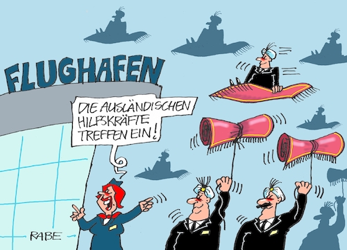 Cartoon: Guten Fluch II (medium) by RABE tagged energiewende,windkraft,windräder,solarenergie,umweltminister,robert,habeck,grüne,rabe,ralf,böhme,cartoon,karikatur,pressezeichnung,farbcartoon,tagescartoon,michel,lastenträger,kosten,energiepreise,urlaub,reise,urlauber,reisende,märchen,orient,ausländer,hilfskräfte,flughafen,flugplatz,ferienflieger,flugpersonal,stewardes,flugausfall,teppich,teppichhändler,türken,energiewende,windkraft,windräder,solarenergie,umweltminister,robert,habeck,grüne,rabe,ralf,böhme,cartoon,karikatur,pressezeichnung,farbcartoon,tagescartoon,michel,lastenträger,kosten,energiepreise,urlaub,reise,urlauber,reisende,märchen,orient,ausländer,hilfskräfte,flughafen,flugplatz,ferienflieger,flugpersonal,stewardes,flugausfall,teppich,teppichhändler,türken