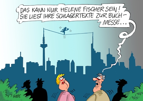 Cartoon: Helene fischert (medium) by RABE tagged helene,fischer,schlager,bühnenshow,trapez,hochseilakt,balance,sängerin,schlagerfans,zirkus,rabe,ralf,böhme,cartoon,karikatur,pressezeichnung,farbcartoon,tagescartoon,frankfurt,buchmesse,buchlesung,schlagertexte,helene,fischer,schlager,bühnenshow,trapez,hochseilakt,balance,sängerin,schlagerfans,zirkus,rabe,ralf,böhme,cartoon,karikatur,pressezeichnung,farbcartoon,tagescartoon,frankfurt,buchmesse,buchlesung,schlagertexte