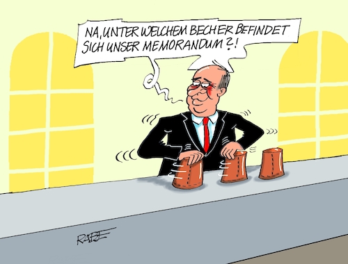 Cartoon: Hütchenspieler (medium) by RABE tagged merz,groko,spd,union,posten,postenvergabe,rabe,ralf,böhme,cartoon,karikatur,pressezeichnung,farbcartoon,tagescartoon,schaufenster,deko,umbau,laden,ladenhüter,regierungsbildung,istanbul,türkei,erdogan,ukraine,ukrainekrieg,waffenruhe,vermiitlung,russland,putin,würfel,becher,würfelbecher,merz,groko,spd,union,posten,postenvergabe,rabe,ralf,böhme,cartoon,karikatur,pressezeichnung,farbcartoon,tagescartoon,schaufenster,deko,umbau,laden,ladenhüter,regierungsbildung,istanbul,türkei,erdogan,ukraine,ukrainekrieg,waffenruhe,vermiitlung,russland,putin,würfel,becher,würfelbecher