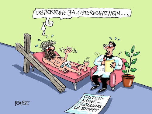 Cartoon: Jesusmaria (medium) by RABE tagged corona,bundländerkonferenz,merkel,kanzleramt,lockerungen,stufenplan,öffnungen,lockdown,shutdown,baumärkte,impfdosen,rki,fallzahlen,inzidenzwert,spahn,impfzentren,impfreihenfolge,entschuldigung,ostern,osterruhe,gründonnerstag,karfreitag,karsamstag,jesus,bibel,kreuz,kreuzgang,psychiater,couch,nervenzusammenbruch,seelenklempner,corona,bundländerkonferenz,merkel,kanzleramt,lockerungen,stufenplan,öffnungen,lockdown,shutdown,baumärkte,impfdosen,rki,fallzahlen,inzidenzwert,spahn,impfzentren,impfreihenfolge,entschuldigung,ostern,osterruhe,gründonnerstag,karfreitag,karsamstag,jesus,bibel,kreuz,kreuzgang,psychiater,couch,nervenzusammenbruch,seelenklempner