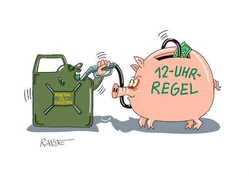 Cartoon: Kanisterminister (medium) by RABE tagged merz,kanzler,koalition,union,spd,klingbeil,cartoon,karikatur,pressezeichnung,farbcartoon,tagescartoon,db,bahn,frühling,frühjahr,frühjahrsputz,ice,zug,blumenkasten,blumenkästen,spritpreis,benzinpreis,preiserhöhung,tankrabatt,zwölf,uhr,regel,kanister,konzern,mineralöl,mineralölkonzern,abzocke,irankrieg,ölmulti,autofahrer,zapfpistole,sparschwein,merz,kanzler,koalition,union,spd,klingbeil,cartoon,karikatur,pressezeichnung,farbcartoon,tagescartoon,db,bahn,frühling,frühjahr,frühjahrsputz,ice,zug,blumenkasten,blumenkästen,spritpreis,benzinpreis,preiserhöhung,tankrabatt,zwölf,uhr,regel,kanister,konzern,mineralöl,mineralölkonzern,abzocke,irankrieg,ölmulti,autofahrer,zapfpistole,sparschwein