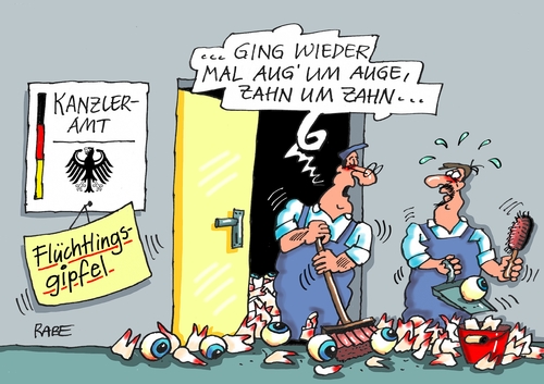 Cartoon: Kanzleramt (medium) by RABE tagged eu,europa,brüssel,flüchtlingsgipfel,flüchtlingskrise,flüchtlingsstrom,balkanroute,rabe,ralf,böhme,cartoon,karikatur,pressezeichnung,farbcartoon,tagescartoon,kanzleramt,kanzlerin,seehofer,csu,gabriel,spd,transitzonen,bayern,österreich,grenzübergang,abschiebung,uneinigkeitt,eu,europa,brüssel,flüchtlingsgipfel,flüchtlingskrise,flüchtlingsstrom,balkanroute,rabe,ralf,böhme,cartoon,karikatur,pressezeichnung,farbcartoon,tagescartoon,kanzleramt,kanzlerin,seehofer,csu,gabriel,spd,transitzonen,bayern,österreich,grenzübergang,abschiebung,uneinigkeitt