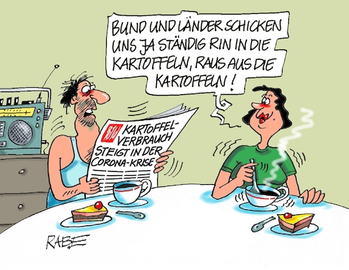 Cartoon: Kartoffelesser (medium) by RABE tagged corona,bundländerkonferenz,merkel,kanzleramt,lockerungen,stufenplan,öffnungen,lockdown,shutdown,baumärkte,impfdosen,rki,fallzahlen,inzidenzwert,spahn,impfzentren,impfreihenfolge,notbremse,kartoffeln,kartoffelverbrauch,verbraucher,essen,ernährung,boostern,omikron,corona,bundländerkonferenz,merkel,kanzleramt,lockerungen,stufenplan,öffnungen,lockdown,shutdown,baumärkte,impfdosen,rki,fallzahlen,inzidenzwert,spahn,impfzentren,impfreihenfolge,notbremse,kartoffeln,kartoffelverbrauch,verbraucher,essen,ernährung,boostern,omikron