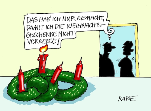 Cartoon: Knoten (medium) by RABE tagged weihnachten,weihnachtsfest,weihnachtsmann,weihnachtsmänner,bart,geschenkesack,rabe,ralf,böhme,cartoon,karikatur,pressezeichnung,farbcartoon,tagescartoon,advent,adventskranz,vergesslichkeit,kerzen,knoten,weihnachtsgeschenke,weihnachten,weihnachtsfest,weihnachtsmann,weihnachtsmänner,bart,geschenkesack,rabe,ralf,böhme,cartoon,karikatur,pressezeichnung,farbcartoon,tagescartoon,advent,adventskranz,vergesslichkeit,kerzen,knoten,weihnachtsgeschenke