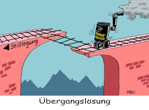 Cartoon: Kohleausstieg II (medium) by RABE tagged klima,klimawandel,fridays,for,future,greta,thunberg,kohle,kohleausstieg,rabe,ralf,böhme,cartoon,karikatur,pressezeichnung,farbcartoon,tagescartoon,klimaaktivisten,stilllegungsverhandlungen,fahrplan,brücke,schiene,zug,kanonenofen,kohleofen,klima,klimawandel,fridays,for,future,greta,thunberg,kohle,kohleausstieg,rabe,ralf,böhme,cartoon,karikatur,pressezeichnung,farbcartoon,tagescartoon,klimaaktivisten,stilllegungsverhandlungen,fahrplan,brücke,schiene,zug,kanonenofen,kohleofen