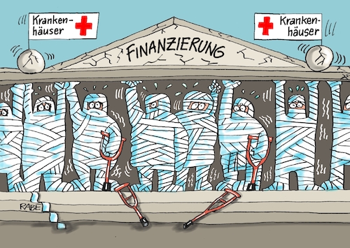 Cartoon: Krankenhaussterben (medium) by RABE tagged krankenhäuser,kliniken,krankenhaus,krankenhaussterben,krankenhausprotesttag,protest,demo,karikatur,cartoon,rabe,ralf,böhme,pressezeichnung,farbcartoon,tagescartoon,säulen,tempel,gipsbein,gipsverband,krücken,krankenhäuser,kliniken,krankenhaus,krankenhaussterben,krankenhausprotesttag,protest,demo,karikatur,cartoon,rabe,ralf,böhme,pressezeichnung,farbcartoon,tagescartoon,säulen,tempel,gipsbein,gipsverband,krücken