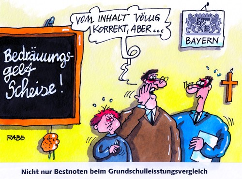 Cartoon: Leistungsvergleich (medium) by RABE tagged leistungsvergleich,grundschulen,schule,leher,schüler,lesen,rechnen,seehofer,csu,bayern,klassen,schulklassen,grundschulvergleich,test,pisatest,pisastudie,bildungsministerin,schavan,kultusminister,bildungswesen,gew,gewerkschaften,noten,zensuren,scheiße,betreuungsgeld,herdprämie,schultafel,kreide,tafel,bestnote,inhalt,klassenzimmer,bundesländer,lernniveau,viertklässler,süddeutschland,leistungsvergleich,grundschulen,schule,leher,schüler,lesen,rechnen,seehofer,csu,bayern,klassen,schulklassen,grundschulvergleich,test,pisatest,pisastudie,bildungsministerin,schavan,kultusminister,bildungswesen,gew,gewerkschaften,noten,zensuren,scheiße,betreuungsgeld,herdprämie,schultafel,kreide,tafel,bestnote,inhalt,klassenzimmer,bundesländer,lernniveau,viertklässler,süddeutschland