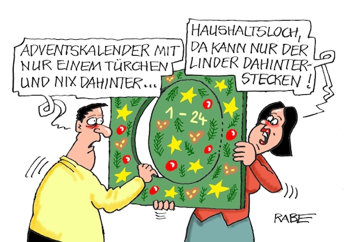 Cartoon: Lindner Kalender (medium) by RABE tagged ampelregierung,scholz,spd,grüne,fdp,lindner,kinder,kindergrundsicherung,rabe,ralf,böhme,cartoon,karikatur,pressezeichnung,farbcartoon,tagescartoon,hausmeister,ohren,zähne,haushaltsloch,milliarden,schuldenbremse,haushalt,bundeshaushalt,beschluss,weihnachten,advent,adventskalender,türchen,ampelregierung,scholz,spd,grüne,fdp,lindner,kinder,kindergrundsicherung,rabe,ralf,böhme,cartoon,karikatur,pressezeichnung,farbcartoon,tagescartoon,hausmeister,ohren,zähne,haushaltsloch,milliarden,schuldenbremse,haushalt,bundeshaushalt,beschluss,weihnachten,advent,adventskalender,türchen