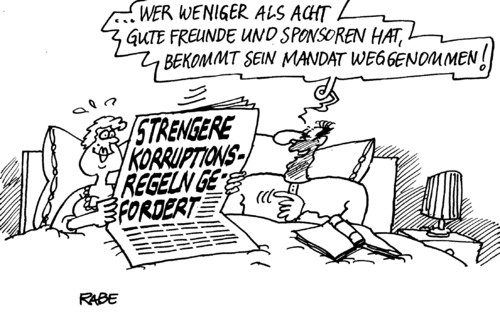 Cartoon: Mandatsträger (medium) by RABE tagged mandat,bundestagsmandat,mandatsträger,wulff,cdu,bundespräsident,transparenz,privatkredit,geerkens,freunde,sponsoren,bildzeitung,diekmann,mailbox,korruption,korruptionsregeln,bestrafung,urlaubsreise,punkte,flensburg,verkehrsregister,ramsauer,csu,verkehrssünder,führerscheinentzug,mandat,mandatsträger,wulff,bundespräsident,transparenz,bellevue,privatkredit