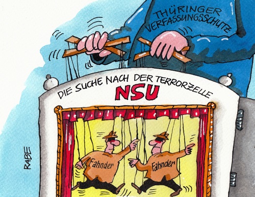 Cartoon: Marionetten (medium) by RABE tagged thüringen,verfassungsschutz,kasperletheater,marionetten,marionettentheater,fahnder,polizei,nsu,neonazis,terrorzelle,rabe,ralf,böhme,cartoon,karikatur,pressezeichnung,farbcartoon,tagescartoon,suche,abschlussbericht,zschäpe,ausschuss,landtag,mordserie,nazitriomundlos,böhnhardt,thüringen,verfassungsschutz,kasperletheater,marionetten,marionettentheater,fahnder,polizei,nsu,neonazis,terrorzelle,rabe,ralf,böhme,cartoon,karikatur,pressezeichnung,farbcartoon,tagescartoon,suche,abschlussbericht,zschäpe,ausschuss,landtag,mordserie,nazitriomundlos,böhnhardt