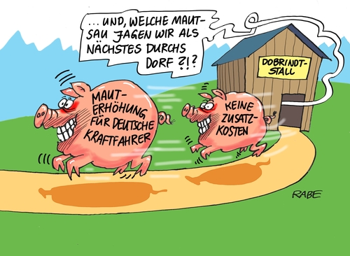 Cartoon: Mautsau (medium) by RABE tagged maut,dobrindt,verkehrsminister,auto,kraftfahrererhöhung,zusatzkosten,csu,rabe,ralf,böhme,cartoon,karikatur,tagescartoon,pressezeichnung,farbcartoon,sau,schwein,stall,dorf,autobahngebühr,maut,dobrindt,verkehrsminister,auto,kraftfahrererhöhung,zusatzkosten,csu,rabe,ralf,böhme,cartoon,karikatur,tagescartoon,pressezeichnung,farbcartoon,sau,schwein,stall,dorf,autobahngebühr