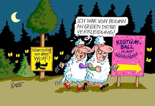 Cartoon: Menschen im Schaftspelz (medium) by RABE tagged karneval,fasching,karnevalsaison,saisonbeginn,narren,karnevalisten,feier,rabe,ralf,böhme,cartoon,karikatur,pressezeichnung,farbcartoon,tagescartoon,bundesregierung,ampelkoalition,ampel,narrenfreiheit,kostümbal,kostüme,waldschänke,schafe,schaftspelz,wolf,wölfe,karneval,fasching,karnevalsaison,saisonbeginn,narren,karnevalisten,feier,rabe,ralf,böhme,cartoon,karikatur,pressezeichnung,farbcartoon,tagescartoon,bundesregierung,ampelkoalition,ampel,narrenfreiheit,kostümbal,kostüme,waldschänke,schafe,schaftspelz,wolf,wölfe