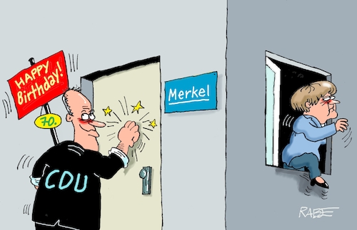 Cartoon: Merkel feiert (medium) by RABE tagged ampel,ampelregierung,rot,grün,gelb,fdp,spd,grüne,rabe,ralf,böhme,cartoon,karikatur,pressezeichnung,farbcartoon,tagescartoon,pöbelei,pöbler,bestrafung,regelung,beschimpfung,bundestag,abgeordnete,angela,merkel,cdu,friedrich,merz,geburtstag,birthday,geburtstagsfeier,gratulant,reißaus,kanzlerin,exkanzlerin,ampel,ampelregierung,rot,grün,gelb,fdp,spd,grüne,rabe,ralf,böhme,cartoon,karikatur,pressezeichnung,farbcartoon,tagescartoon,pöbelei,pöbler,bestrafung,regelung,beschimpfung,bundestag,abgeordnete,angela,merkel,cdu,friedrich,merz,geburtstag,birthday,geburtstagsfeier,gratulant,reißaus,kanzlerin,exkanzlerin