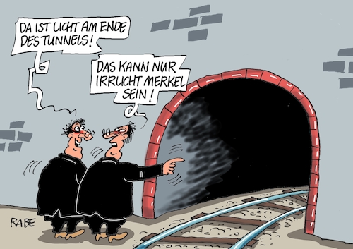 Cartoon: Merkel Irrlicht (medium) by RABE tagged corona,bundländerkonferenz,merkel,kanzleramt,lockerungen,stufenplan,öffnungen,lockdown,shutdown,baumärkte,impfdosen,rki,fallzahlen,inzidenzwert,spahn,impfzentren,impfreihenfolge,tunnel,tunnelblick,licht,irrlicht,ende,ostern,protest,corona,bundländerkonferenz,merkel,kanzleramt,lockerungen,stufenplan,öffnungen,lockdown,shutdown,baumärkte,impfdosen,rki,fallzahlen,inzidenzwert,spahn,impfzentren,impfreihenfolge,tunnel,tunnelblick,licht,irrlicht,ende,ostern,protest