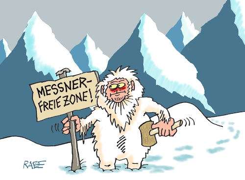 Cartoon: Messnerfrei (medium) by RABE tagged ampel,ampelregierung,rot,grün,gelb,fdp,spd,grüne,rabe,ralf,böhme,cartoon,karikatur,pressezeichnung,farbcartoon,tagescartoon,pöbelei,pöbler,bestrafung,regelung,beschimpfung,bundestag,abgeordnete,migration,migrationsgipfel,solingen,messerattentat,faeser,yeti,hochgebirge,himalaya,bergsteiger,reinhold,messner,mount,everest,ampel,ampelregierung,rot,grün,gelb,fdp,spd,grüne,rabe,ralf,böhme,cartoon,karikatur,pressezeichnung,farbcartoon,tagescartoon,pöbelei,pöbler,bestrafung,regelung,beschimpfung,bundestag,abgeordnete,migration,migrationsgipfel,solingen,messerattentat,faeser,yeti,hochgebirge,himalaya,bergsteiger,reinhold,messner,mount,everest