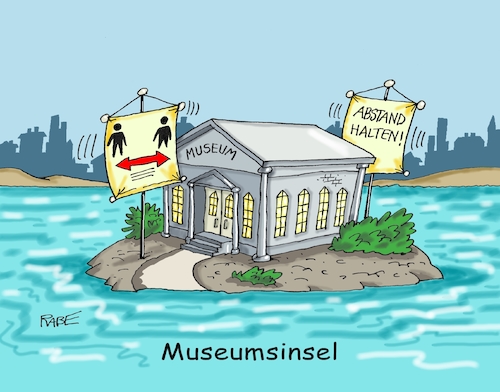 Cartoon: Museumsinsel (medium) by RABE tagged virus,corona,pandemie,coronakrise,rabe,ralf,böhme,cartoon,karikatur,pressezeichnung,farbcartoon,tagescartoon,viren,virenschutz,mundschutz,desinfektion,föderal,föderalismus,ländersache,notbetrieb,abstansregeln,kontaktsperre,museum,museumsinsel,ausstellungen,kultur,kulturbetrieb,virus,corona,pandemie,coronakrise,rabe,ralf,böhme,cartoon,karikatur,pressezeichnung,farbcartoon,tagescartoon,viren,virenschutz,mundschutz,desinfektion,föderal,föderalismus,ländersache,notbetrieb,abstansregeln,kontaktsperre,museum,museumsinsel,ausstellungen,kultur,kulturbetrieb