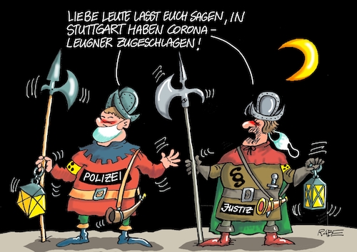 Cartoon: Nachtwächtereien (medium) by RABE tagged corona,bundländerkonferenz,merkel,kanzleramt,lockerungen,stufenplan,öffnungen,lockdown,shutdown,baumärkte,impfdosen,rki,fallzahlen,inzidenzwert,spahn,impfzentren,impfreihenfolge,nacht,vollmond,nachtwächter,wächter,stadttor,coronaleugner,demo,aluhüte,aluhut,stuttgart,polizei,justiz,blind,laterne,helebarde,helmbarde,rechte,reichsbürger,corona,bundländerkonferenz,merkel,kanzleramt,lockerungen,stufenplan,öffnungen,lockdown,shutdown,baumärkte,impfdosen,rki,fallzahlen,inzidenzwert,spahn,impfzentren,impfreihenfolge,nacht,vollmond,nachtwächter,wächter,stadttor,coronaleugner,demo,aluhüte,aluhut,stuttgart,polizei,justiz,blind,laterne,helebarde,helmbarde,rechte,reichsbürger