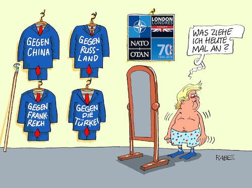 Cartoon: Natogipfel II (medium) by RABE tagged trump,präsident,usa,china,handelskrieg,strafzölle,peking,rabe,ralf,böhme,cartoon,karikatur,pressezeichnung,farbcartoon,tagescartoon,atomtests,atomgespräche,nordkorea,südkorea,bilanz,diagramm,russland,frankreich,türkei,erdogan,macron,putin,nato,natogipfel,london,natotagung,natobeschluß,natopartner,trump,präsident,usa,china,handelskrieg,strafzölle,peking,rabe,ralf,böhme,cartoon,karikatur,pressezeichnung,farbcartoon,tagescartoon,atomtests,atomgespräche,nordkorea,südkorea,bilanz,diagramm,russland,frankreich,türkei,erdogan,macron,putin,nato,natogipfel,london,natotagung,natobeschluß,natopartner