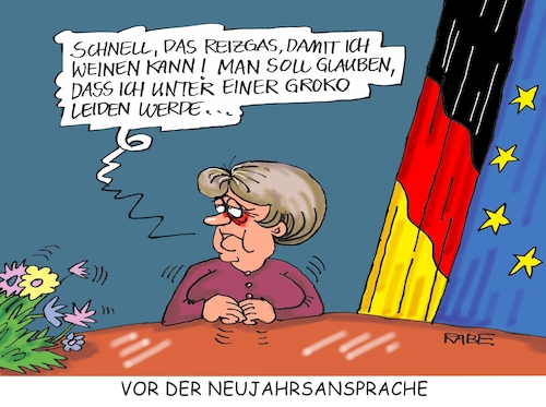 Cartoon: Neujahrsansprache (medium) by RABE tagged bundestag,bundestagssitzung,bundestagswahl,schlagabtausch,lammert,merkel,gabril,rabe,ralf,böhme,cartoon,karikatur,pressezeichnung,farbcartoon,tagescartoon,groko,neuwahlen,union,sondierungsgespräche,martin,schulz,spd,minderheitsregierung,neujahr,neujahrsansprache,fernsehen,silvester,koalitionsverhandlungen,bundestag,bundestagssitzung,bundestagswahl,schlagabtausch,lammert,merkel,gabril,rabe,ralf,böhme,cartoon,karikatur,pressezeichnung,farbcartoon,tagescartoon,groko,neuwahlen,union,sondierungsgespräche,martin,schulz,spd,minderheitsregierung,neujahr,neujahrsansprache,fernsehen,silvester,koalitionsverhandlungen