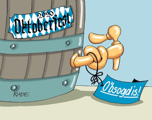 Cartoon: Oktoberfest nochmal (medium) by RABE tagged virus,corona,pandemie,coronakrise,rabe,ralf,böhme,cartoon,karikatur,pressezeichnung,farbcartoon,tagescartoon,viren,virenschutz,mundschutz,desinfektion,föderal,föderalismus,ländersache,absage,oktoberfest,münchen,söder,bayern,wiesn,obsogd,is,virus,corona,pandemie,coronakrise,rabe,ralf,böhme,cartoon,karikatur,pressezeichnung,farbcartoon,tagescartoon,viren,virenschutz,mundschutz,desinfektion,föderal,föderalismus,ländersache,absage,oktoberfest,münchen,söder,bayern,wiesn,obsogd,is