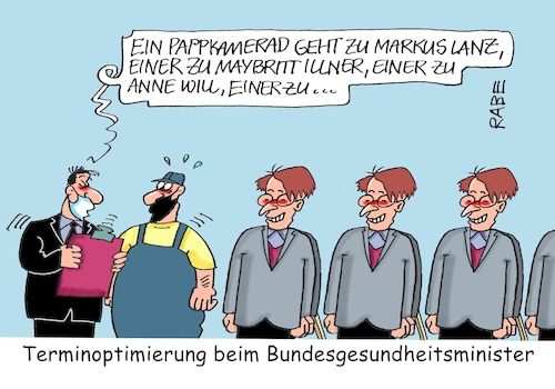 Cartoon: Papperlapapp (medium) by RABE tagged ampel,ampelkoalition,koalitionsvertrag,fdp,spd,grüne,rabe,ralf,böhme,cartoon,karikatur,pressezeichnung,farbcartoon,tagescartoon,lupe,vergrößerung,lösungen,lösungsvorschläge,karl,lauterbach,bundesgesundheitsminister,coronapandemie,omikron,talkshow,pappkameraden,pappfiguren,maybritt,illner,anne,will,markus,lanz,zdf,ard,ampel,ampelkoalition,koalitionsvertrag,fdp,spd,grüne,rabe,ralf,böhme,cartoon,karikatur,pressezeichnung,farbcartoon,tagescartoon,lupe,vergrößerung,lösungen,lösungsvorschläge,karl,lauterbach,bundesgesundheitsminister,coronapandemie,omikron,talkshow,pappkameraden,pappfiguren,maybritt,illner,anne,will,markus,lanz,zdf,ard