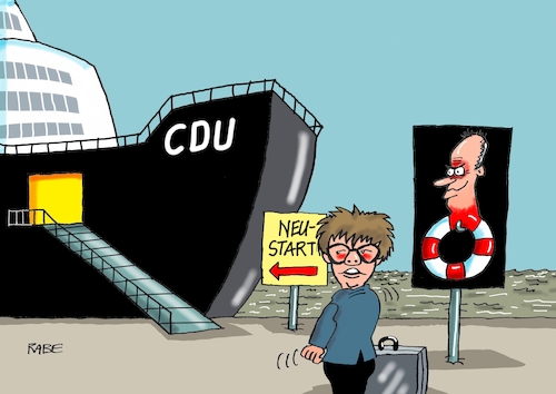 Cartoon: Parteihilfe (medium) by RABE tagged akk,spahn,merz,schäuble,altmaier,merkel,parteispitze,cdu,parteitag,rabe,ralf,böhme,cartoon,karikatur,pressezeichnung,farbcartoon,tagescartoon,friedrich,titanic,neustart,zusammenarbeit,kooperation,zusammenschluß,parteikrise,lagerkämpfe,konservative,akk,spahn,merz,schäuble,altmaier,merkel,parteispitze,cdu,parteitag,rabe,ralf,böhme,cartoon,karikatur,pressezeichnung,farbcartoon,tagescartoon,friedrich,titanic,neustart,zusammenarbeit,kooperation,zusammenschluß,parteikrise,lagerkämpfe,konservative