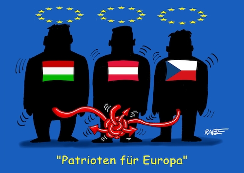 Cartoon: Patrioten (medium) by RABE tagged wahl,wahlomat,wahlkämpfer,europawahl,landtagswahl,wähler,wahlplakate,rabe,ralf,böhme,cartoon,karikatur,pressezeichnung,farbcartoon,tagescartoon,patrioten,teufel,ungarn,tschechien,österreich,orban,bündnis,wahl,wahlomat,wahlkämpfer,europawahl,landtagswahl,wähler,wahlplakate,rabe,ralf,böhme,cartoon,karikatur,pressezeichnung,farbcartoon,tagescartoon,patrioten,teufel,ungarn,tschechien,österreich,orban,bündnis