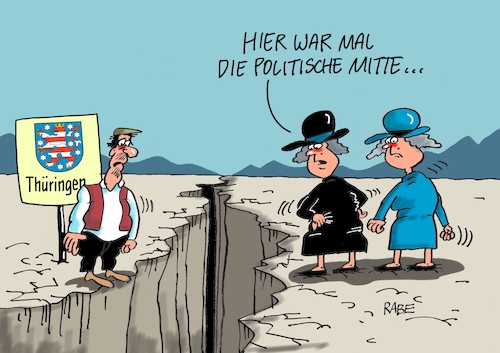 Cartoon: Politische Mitte (medium) by RABE tagged landtagswahlen,wahlergebnisse,sachsen,brandenburg,groko,spd,cdu,rabe,ralf,böhme,cartoon,karikatur,pressezeichnung,farbcartoon,tagescartoon,arzt,doktor,csu,afd,verluste,rechte,populismus,erfurt,thüringen,linke,bodo,ramelow,mike,mohring,minderheitsregierung,landtagswahlen,wahlergebnisse,sachsen,brandenburg,groko,spd,cdu,rabe,ralf,böhme,cartoon,karikatur,pressezeichnung,farbcartoon,tagescartoon,arzt,doktor,csu,afd,verluste,rechte,populismus,erfurt,thüringen,linke,bodo,ramelow,mike,mohring,minderheitsregierung