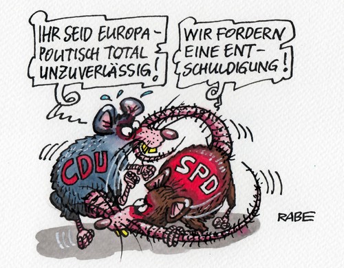 Cartoon: Rattenschwanz (medium) by RABE tagged steinbrück,merkel,spd,cdu,europa,europapolitik,eu,euro,total,unzuverlässig,ratten,nager,pest,rattenschwanz,rabe,ralf,böhme,cartoon,karikatur,pressezeichnung,farbcartoon,entschuldigung,kanzlerin,kanzlerkandidat,wahlkampf,fraktion,rettungsmassnahmen,brücken,union,fdp,esm,sozialdemokrtaie,regierung,eurobonds,schuldentilgungsfond,steinbrück,merkel,spd,cdu,europa,europapolitik,eu,euro,total,unzuverlässig,ratten,nager,pest,rattenschwanz,rabe,ralf,böhme,cartoon,karikatur,pressezeichnung,farbcartoon,entschuldigung,kanzlerin,kanzlerkandidat,wahlkampf,fraktion,rettungsmassnahmen,brücken,union,fdp,esm,sozialdemokrtaie,regierung,eurobonds,schuldentilgungsfond