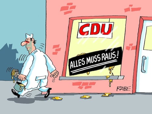 Cartoon: Rauswurf (medium) by RABE tagged bundestagswahl,wahlkampf,osten,ddr,ostbeauftragter,bundesregierung,recht,rabe,ralf,böhme,cartoon,karikatur,pressezeichnung,farbcartoon,tagescartoon,cdu,wahlplakat,laschet,lacher,lachnummer,neuaufstellung,erneuerung,vorstand,präsidium,schlussverkauf,jamaika,ampel,bundestagswahl,wahlkampf,osten,ddr,ostbeauftragter,bundesregierung,recht,rabe,ralf,böhme,cartoon,karikatur,pressezeichnung,farbcartoon,tagescartoon,cdu,wahlplakat,laschet,lacher,lachnummer,neuaufstellung,erneuerung,vorstand,präsidium,schlussverkauf,jamaika,ampel