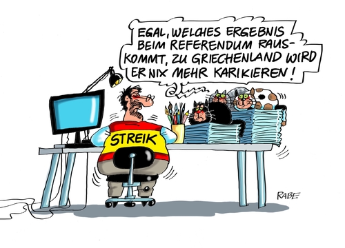 Cartoon: Referendum (medium) by RABE tagged griechenland,athen,referendum,volksabstimmung,tsipras,varoufakis,eu,eurozone,grexit,juncker,rabe,ralf,böhe,cartoon,karikatur,pressezeichnung,farbcartoon,tagescartoon,karikaturist,cartoonist,zeichentisch,katzen,streik,arbeitskampf,griechenland,athen,referendum,volksabstimmung,tsipras,varoufakis,eu,eurozone,grexit,juncker,rabe,ralf,böhe,cartoon,karikatur,pressezeichnung,farbcartoon,tagescartoon,karikaturist,cartoonist,zeichentisch,katzen,streik,arbeitskampf