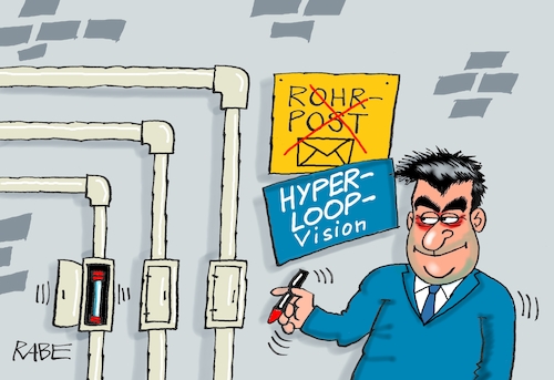 Cartoon: Rohrpost (medium) by RABE tagged bayern,söder,ministerpräsident,csu,münchen,landtagswahl,rabe,ralf,böhme,cartoon,karikatur,pressezeichnung,farbcartoon,tagescartoon,kanzler,kanzlerkandidat,kanzlerkandidatur,kanzleramt,verzicht,absage,rohrpost,vision,visionär,hyper,loop,looping,hyperloop,bayern,söder,ministerpräsident,csu,münchen,landtagswahl,rabe,ralf,böhme,cartoon,karikatur,pressezeichnung,farbcartoon,tagescartoon,kanzler,kanzlerkandidat,kanzlerkandidatur,kanzleramt,verzicht,absage,rohrpost,vision,visionär,hyper,loop,looping,hyperloop