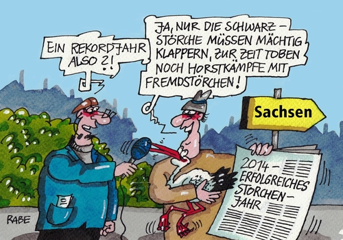 Cartoon: Sachsenwahl (medium) by RABE tagged sachsen,sachsenwahl,landtagswahl,ministerpräsident,tillich,cdu,rabe,ralf,böhme,cartoon,karikatur,pressezeichnung,farbcartoon,tagescartoon,wahllokal,umfragewerte,wahlsonntag,wahlergebnisse,störche,weissstörche,schwarzstörche,horst,horstkämpfe,sachsen,sachsenwahl,landtagswahl,ministerpräsident,tillich,cdu,rabe,ralf,böhme,cartoon,karikatur,pressezeichnung,farbcartoon,tagescartoon,wahllokal,umfragewerte,wahlsonntag,wahlergebnisse,störche,weissstörche,schwarzstörche,horst,horstkämpfe