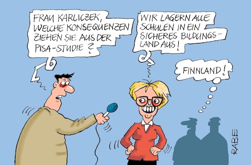 Cartoon: Schiefe Studie (medium) by RABE tagged schulen,bildungswesen,lehrer,schüler,unterricht,gew,rabe,ralf,böhme,cartoon,karikatur,pressezeichnung,farbcartoon,tagescartoon,smartphone,handy,diktat,schulklasse,streik,pisa,pisastudie,finnland,bildungsland,bildungsministerin,karliczek,abschneiden,konsequenzen,lehermangel,mathe,naturwissenschaften,zeugnis,deutsch,schulen,bildungswesen,lehrer,schüler,unterricht,gew,rabe,ralf,böhme,cartoon,karikatur,pressezeichnung,farbcartoon,tagescartoon,smartphone,handy,diktat,schulklasse,streik,pisa,pisastudie,finnland,bildungsland,bildungsministerin,karliczek,abschneiden,konsequenzen,lehermangel,mathe,naturwissenschaften,zeugnis,deutsch