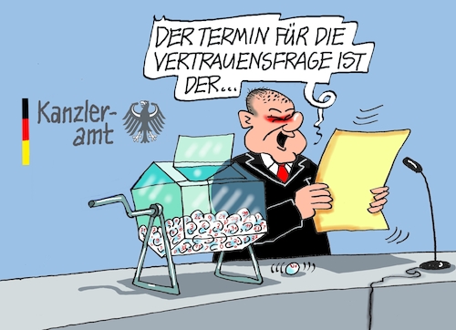 Cartoon: Scholz an der Trommel (medium) by RABE tagged ampel,ampelregierung,rot,grün,gelb,fdp,spd,grüne,rabe,ralf,böhme,cartoon,karikatur,pressezeichnung,farbcartoon,tagescartoon,inflation,einkommen,rente,rentenpaket,bruch,streit,neuwahlen,vertrauensfrage,wahltermin,merz,scholz,bundestagswahl,trommel,lostrommel,tombola,los,ampel,ampelregierung,rot,grün,gelb,fdp,spd,grüne,rabe,ralf,böhme,cartoon,karikatur,pressezeichnung,farbcartoon,tagescartoon,inflation,einkommen,rente,rentenpaket,bruch,streit,neuwahlen,vertrauensfrage,wahltermin,merz,scholz,bundestagswahl,trommel,lostrommel,tombola,los