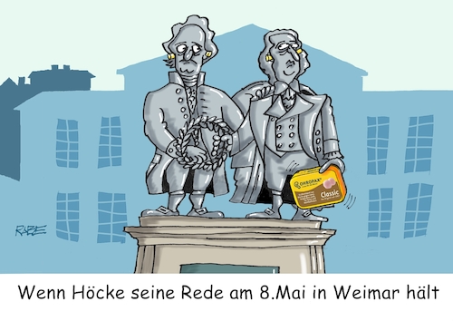 Cartoon: Schotten dicht (medium) by RABE tagged afd,reichsbürger,demokratiefördergesetz,rabe,ralf,böhme,cartoon,karikatur,pressezeichnung,farbcartoon,tagescartoon,rechte,thüringen,weimar,höcke,rede,goethe,schiller,denkmal,gehörschutz,gehörschutzwatte,ohropax,afd,reichsbürger,demokratiefördergesetz,rabe,ralf,böhme,cartoon,karikatur,pressezeichnung,farbcartoon,tagescartoon,rechte,thüringen,weimar,höcke,rede,goethe,schiller,denkmal,gehörschutz,gehörschutzwatte,ohropax