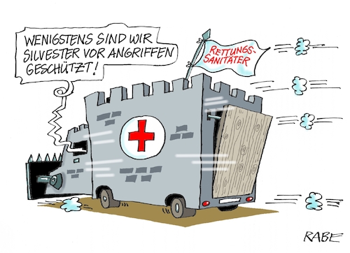 Cartoon: Silvestersanitäter (medium) by RABE tagged silvester,neujahr,jahresbeginn,prosit,rutsch,feuerwerk,böller,neujahrsansprache,silvesteransprache,rabe,ralf,böhme,cartoon,karikatur,pressezeichnung,farbcartoon,tagescartoon,tv,rede,alexa,amazon,notarzt,sanitäter,gewalt,terror,silvester,neujahr,jahresbeginn,prosit,rutsch,feuerwerk,böller,neujahrsansprache,silvesteransprache,rabe,ralf,böhme,cartoon,karikatur,pressezeichnung,farbcartoon,tagescartoon,tv,rede,alexa,amazon,notarzt,sanitäter,gewalt,terror