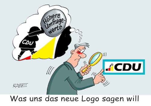 Cartoon: Sisyphusarbeit (medium) by RABE tagged cdu,logo,erneuerung,friedrich,merz,rabe,ralf,böhme,cartoon,karikatur,pressezeichnung,farbcartoon,tagescartoon,schrift,farbe,betrachter,lupe,brennglas,vergrösserungsglas,stein,umfragewerte,cdu,logo,erneuerung,friedrich,merz,rabe,ralf,böhme,cartoon,karikatur,pressezeichnung,farbcartoon,tagescartoon,schrift,farbe,betrachter,lupe,brennglas,vergrösserungsglas,stein,umfragewerte